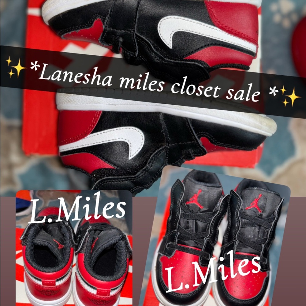 Jordan Kids Sneakers - Black, Red, White